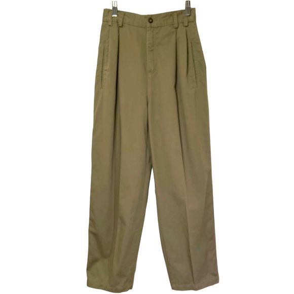 Liz Claiborne Pants - Olive Khaki High Waist Pleated Front Pants